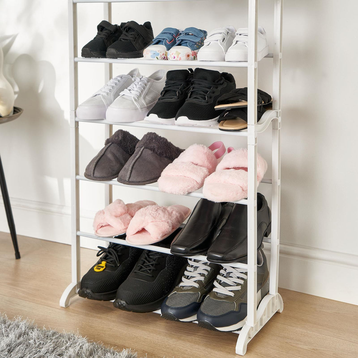 OHS 7 Tier Shoe Rack Stand Storage Compact Space Organiser Shelf Metal 21 Pairs