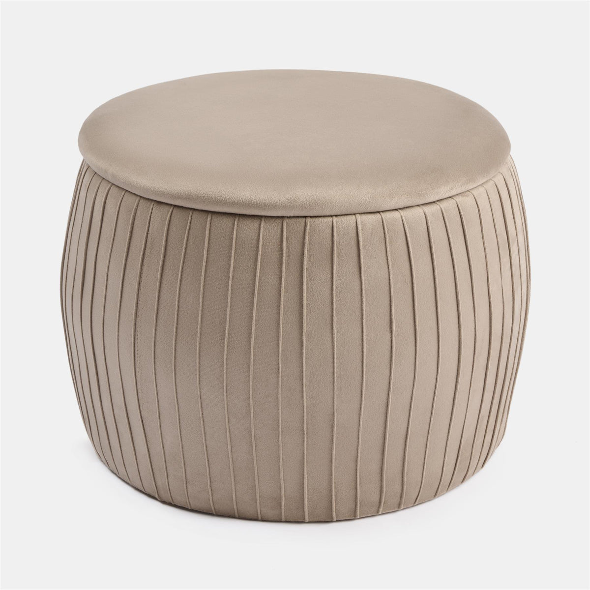 Ottoman Storage Stool Matte Velvet Pleated Home Decor Vanity Pouffe Chair Seat