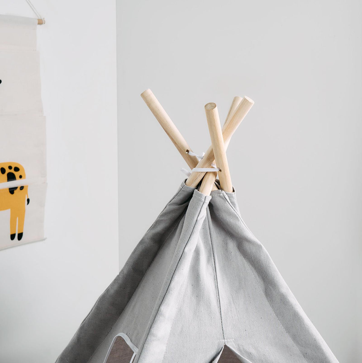 OHS Teepee Play Tent Kids Foldable Indoor Childrens Storage Wigwam House