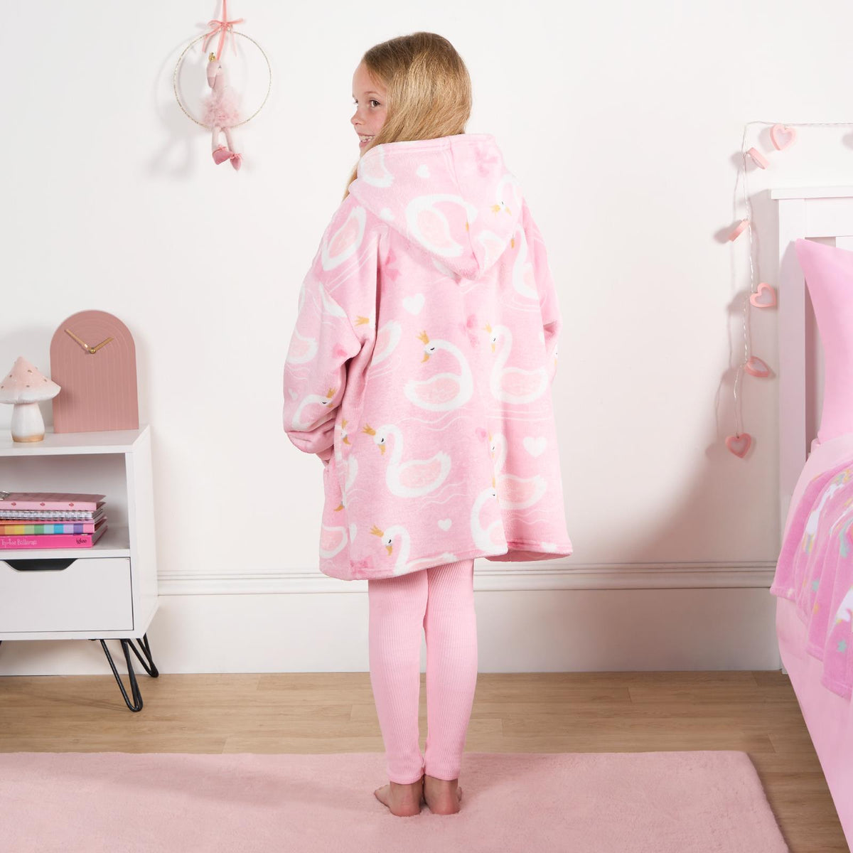 Kids Hoodie Blanket Oversized Sherpa Fleece Jumper Sweatshirt Soft Warm Throw