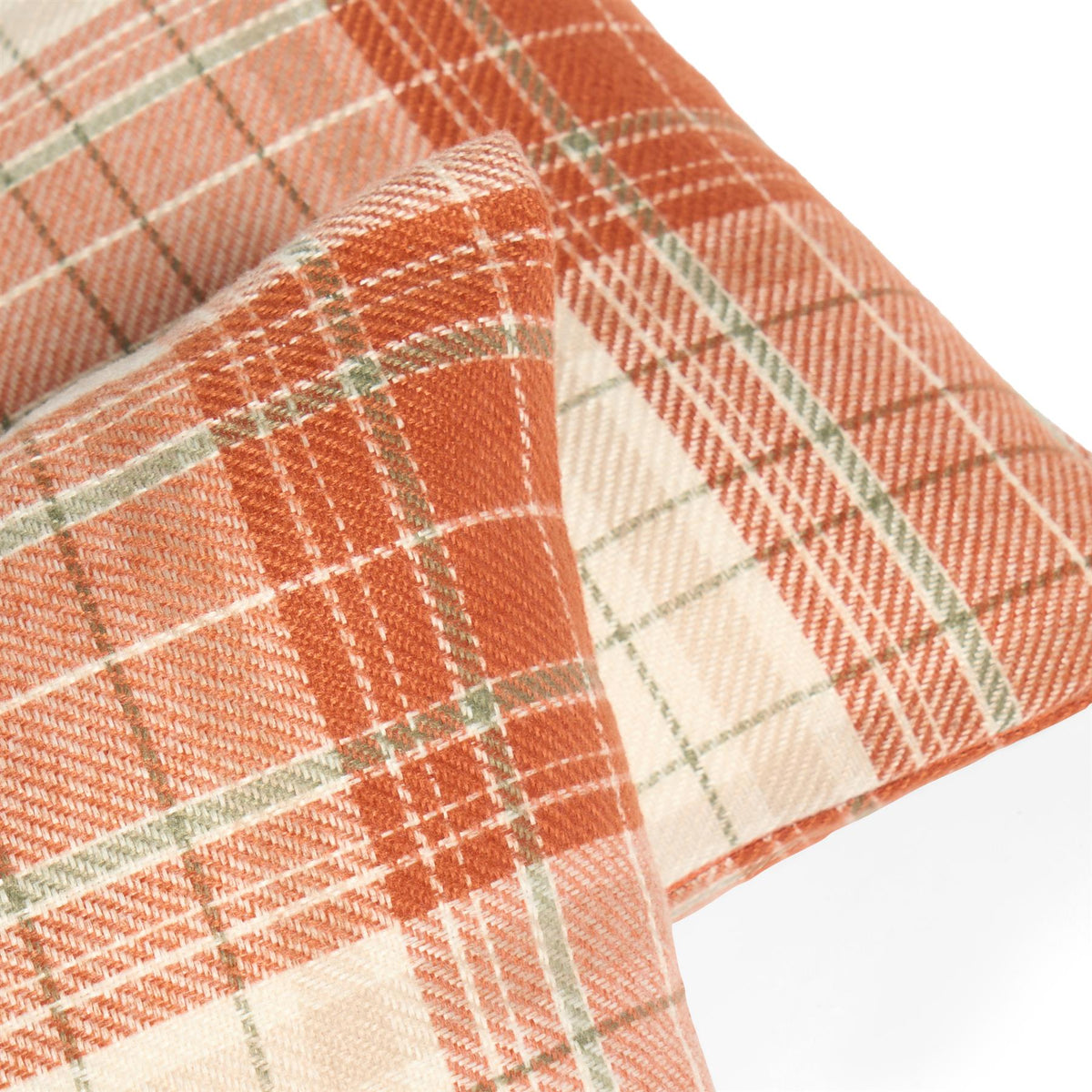 OHS Woven Check Cushion Covers 2 Pack Cases Luxury Home Decor