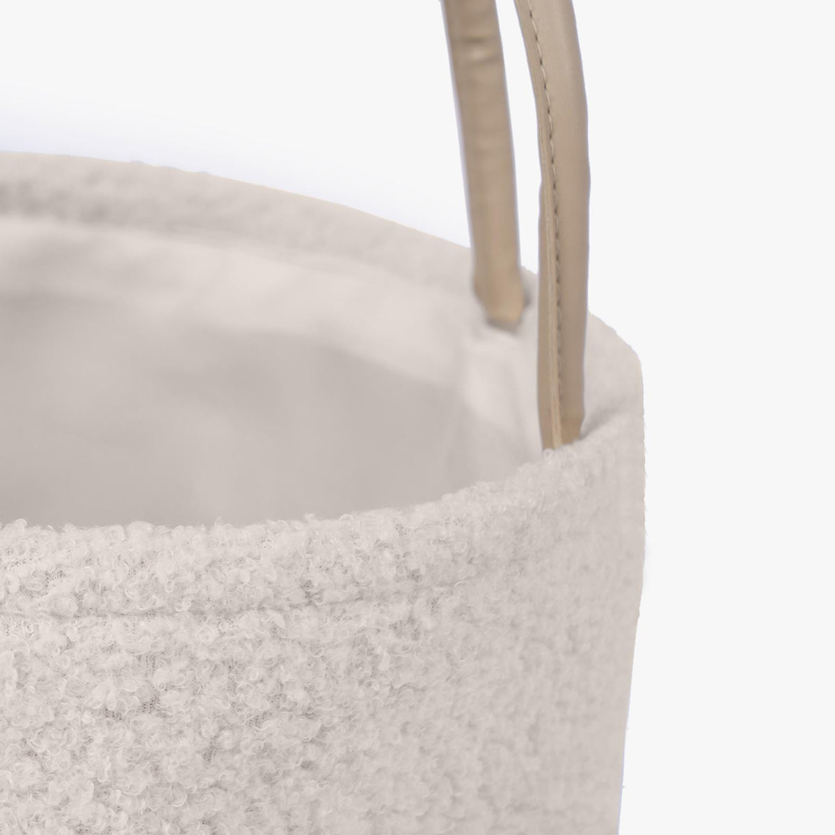 OHS Storage Basket Handles Boucle Fleece Laundry Clothes Organiser