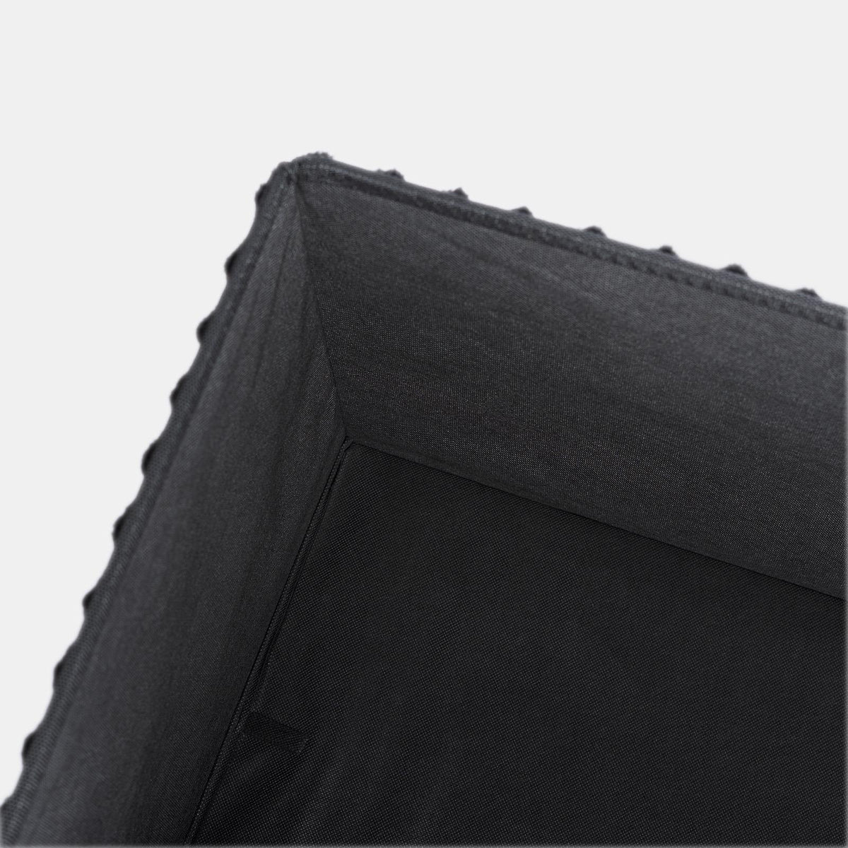 OHS Storage Box Lid Ottoman Folding Ribbed Fleece Footstool Tub Seat