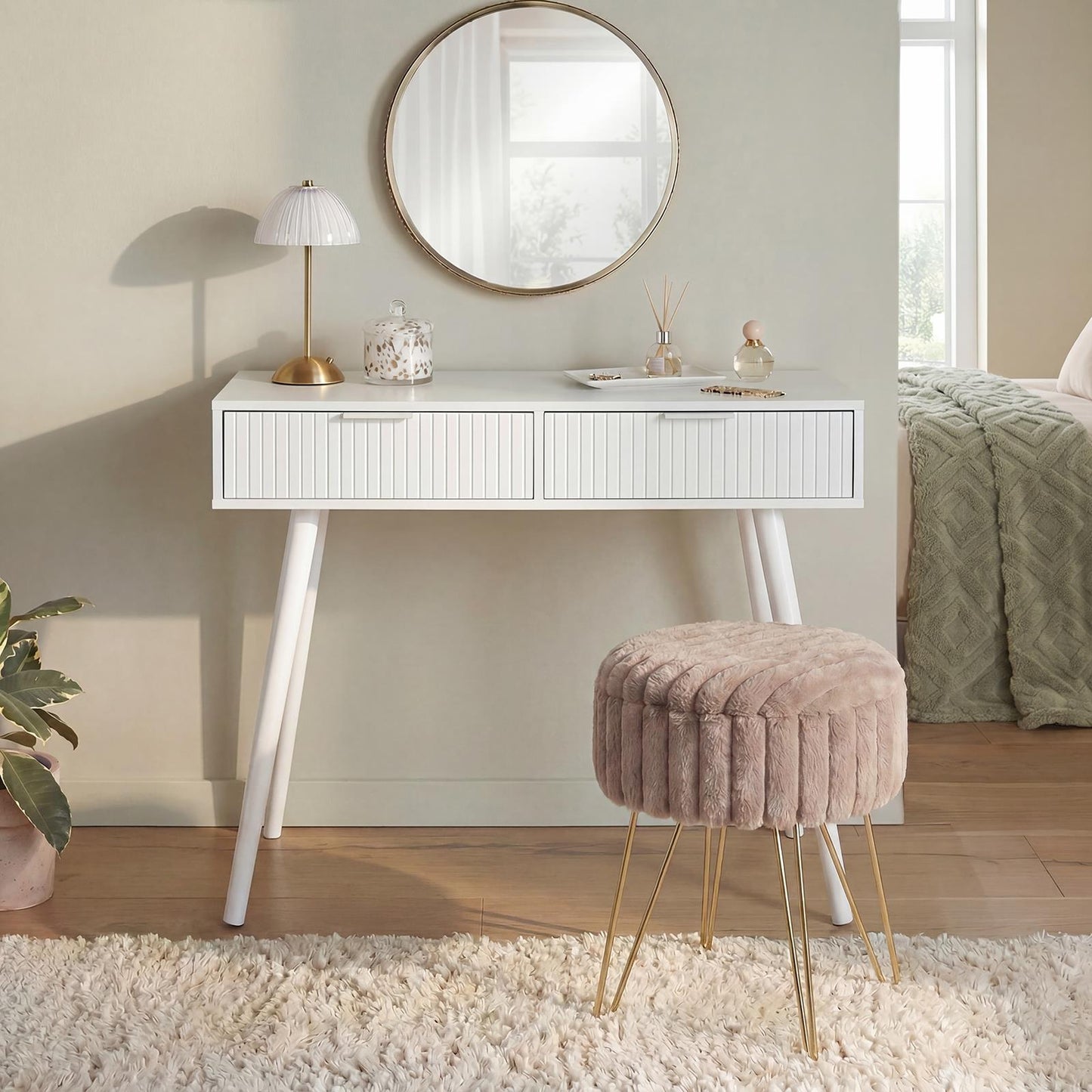 OHS Venice Console Table Engineered Wood Dressing Tables Entryway Display Unit