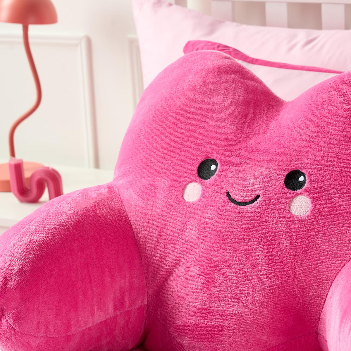 OHS Character Cuddle Cushion Soft Fleece Reading Pillow with Arms Bed Chair