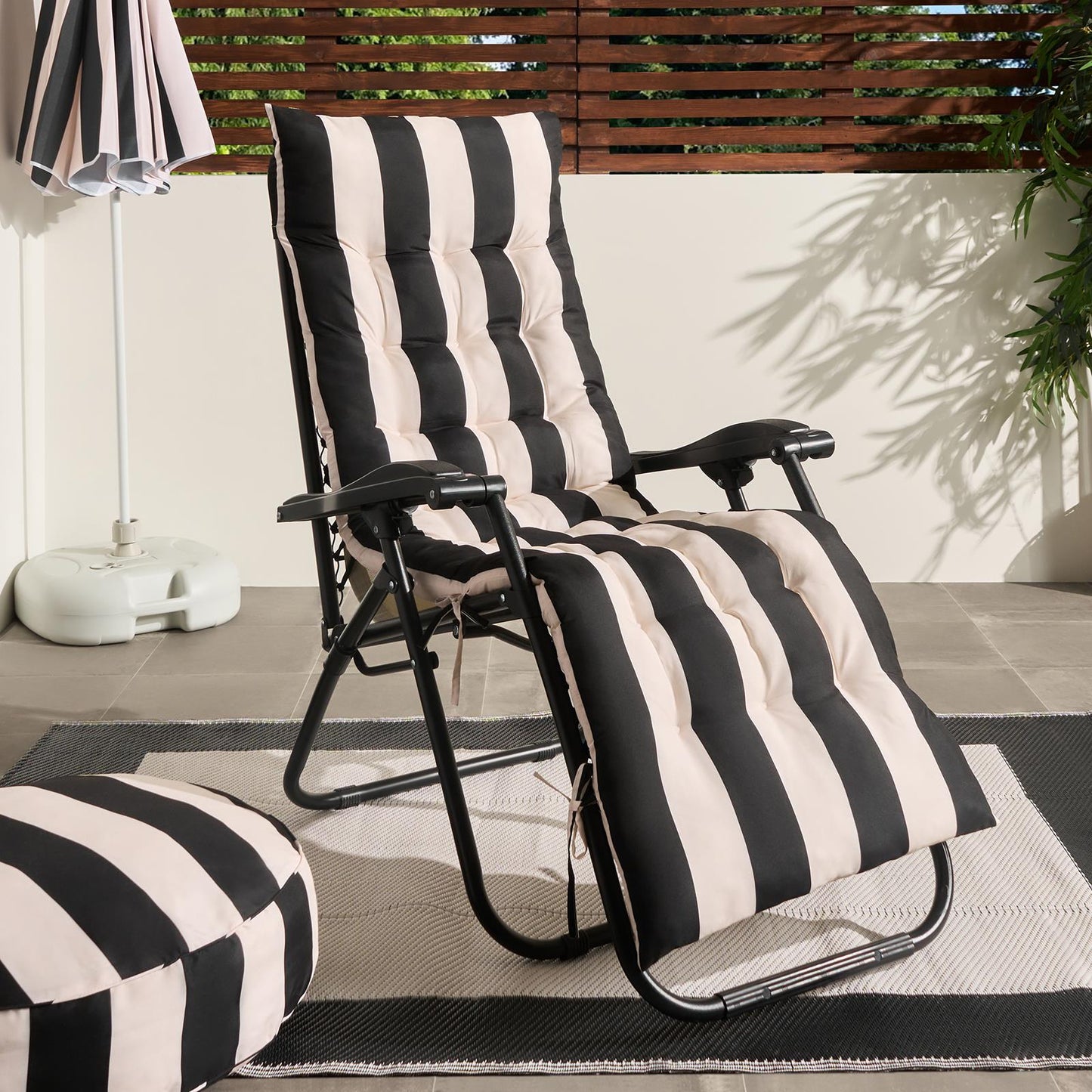 OHS Printed Gravity Chair Seat Cushion Water Resistant Filled Garden Pad