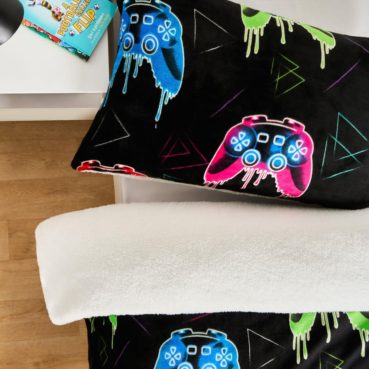 OHS Kids Bedding Set Glow-in-the-Dark Soft Thermal Duvet Cover with Pillowcase