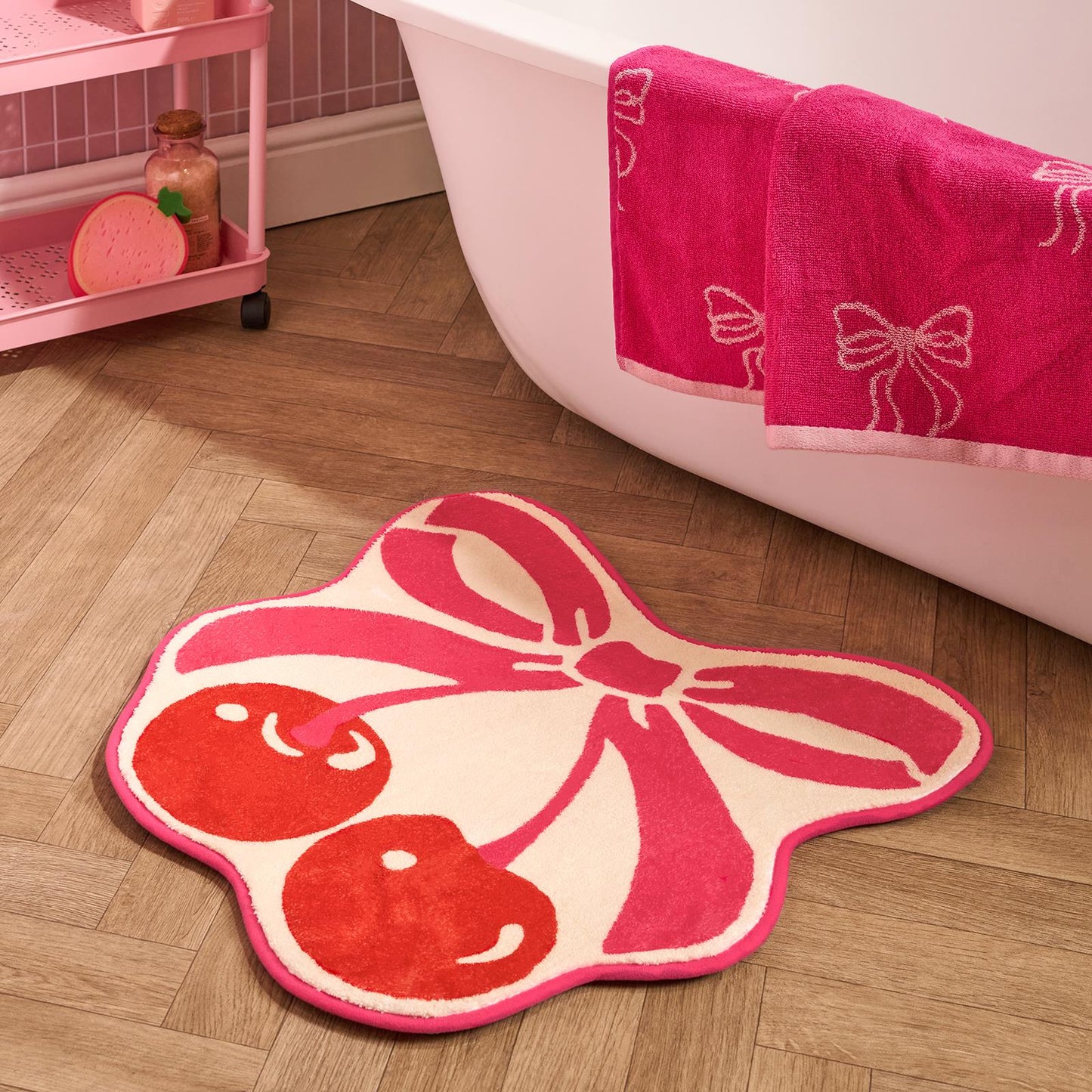 OHS Novelty Bath Mat Soft Velvet Quick Dry Non-Slip Adults Kids Fun Shower Rug
