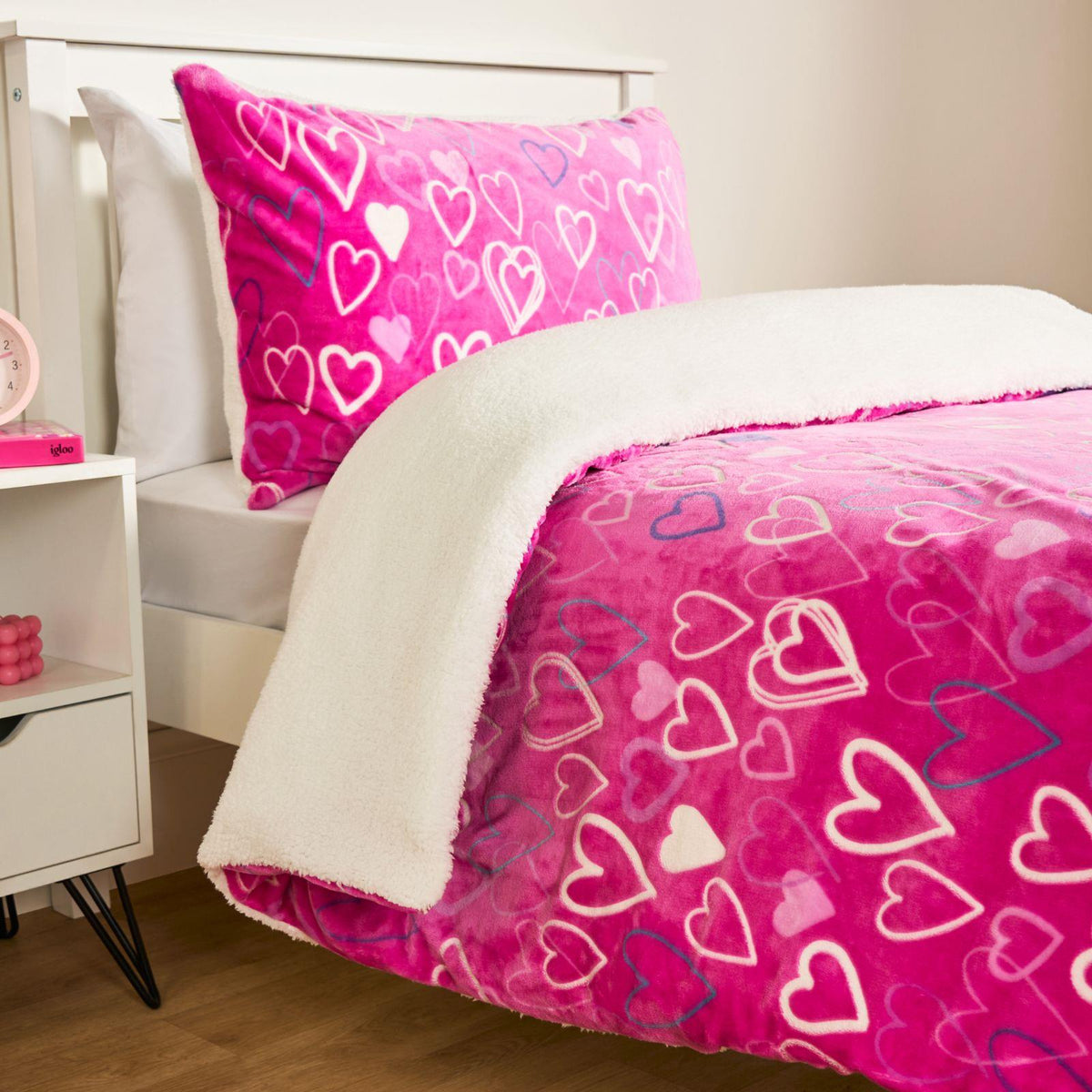 OHS Kids Bedding Set Glow-in-the-Dark Soft Thermal Duvet Cover with Pillowcase