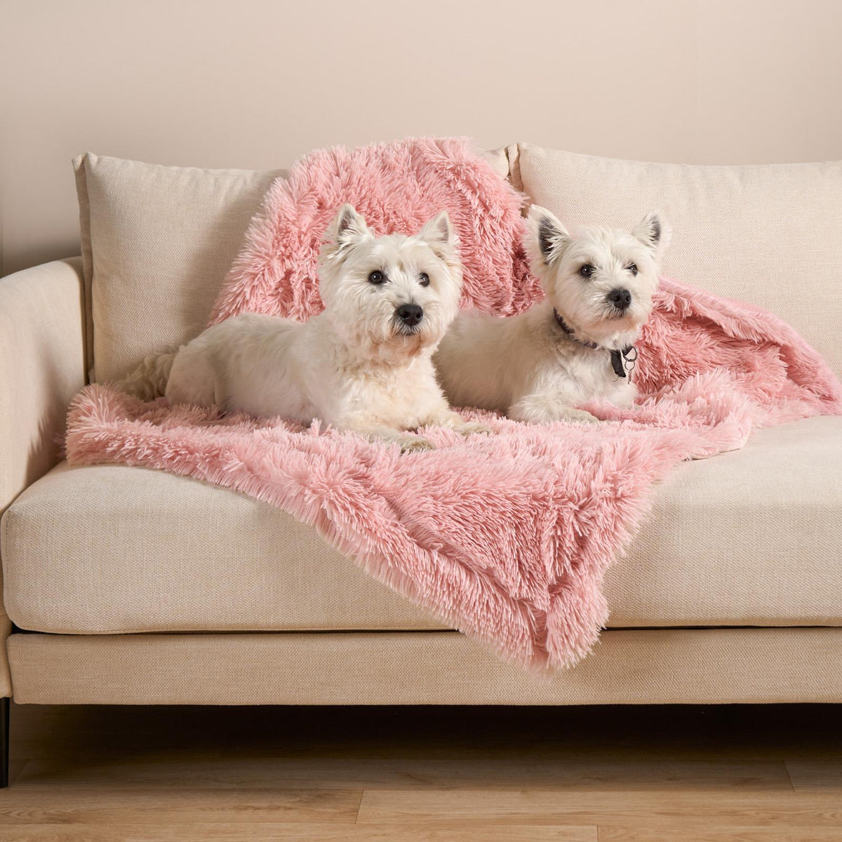 OHS Pet Fleece Throw Fluffy Calming Foldable Travel Dog Puppy Cat Blanket