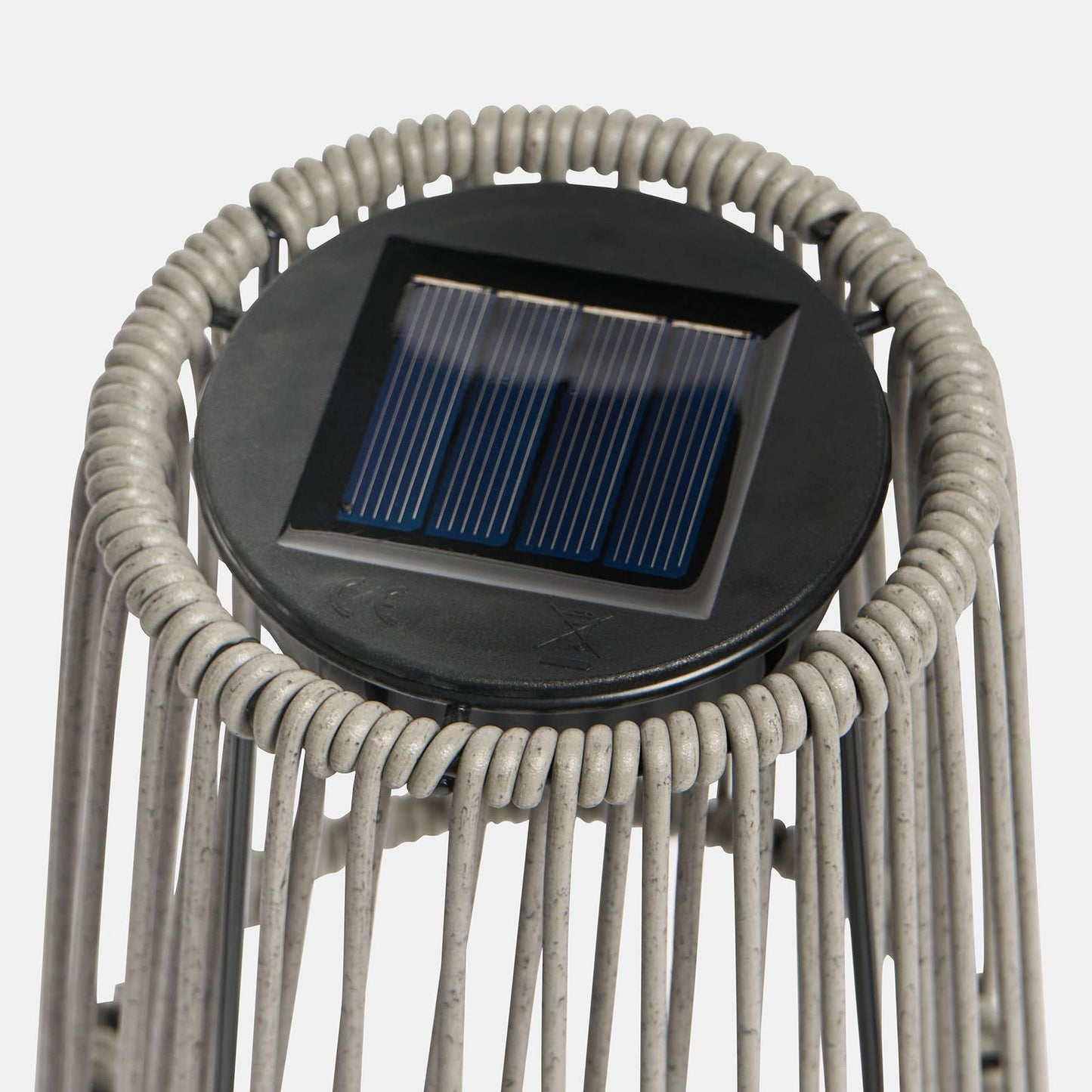 OHS Solar Table Lamp Rattan Cordless Outdoor Garden Light Dusk Sensor
