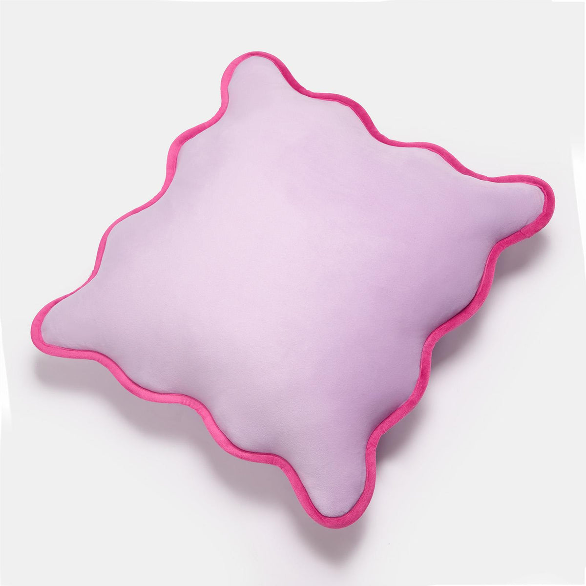 OHS Scallop Edge Cushion Covers Matte Velvet Square Pillowcases Filled Multipack