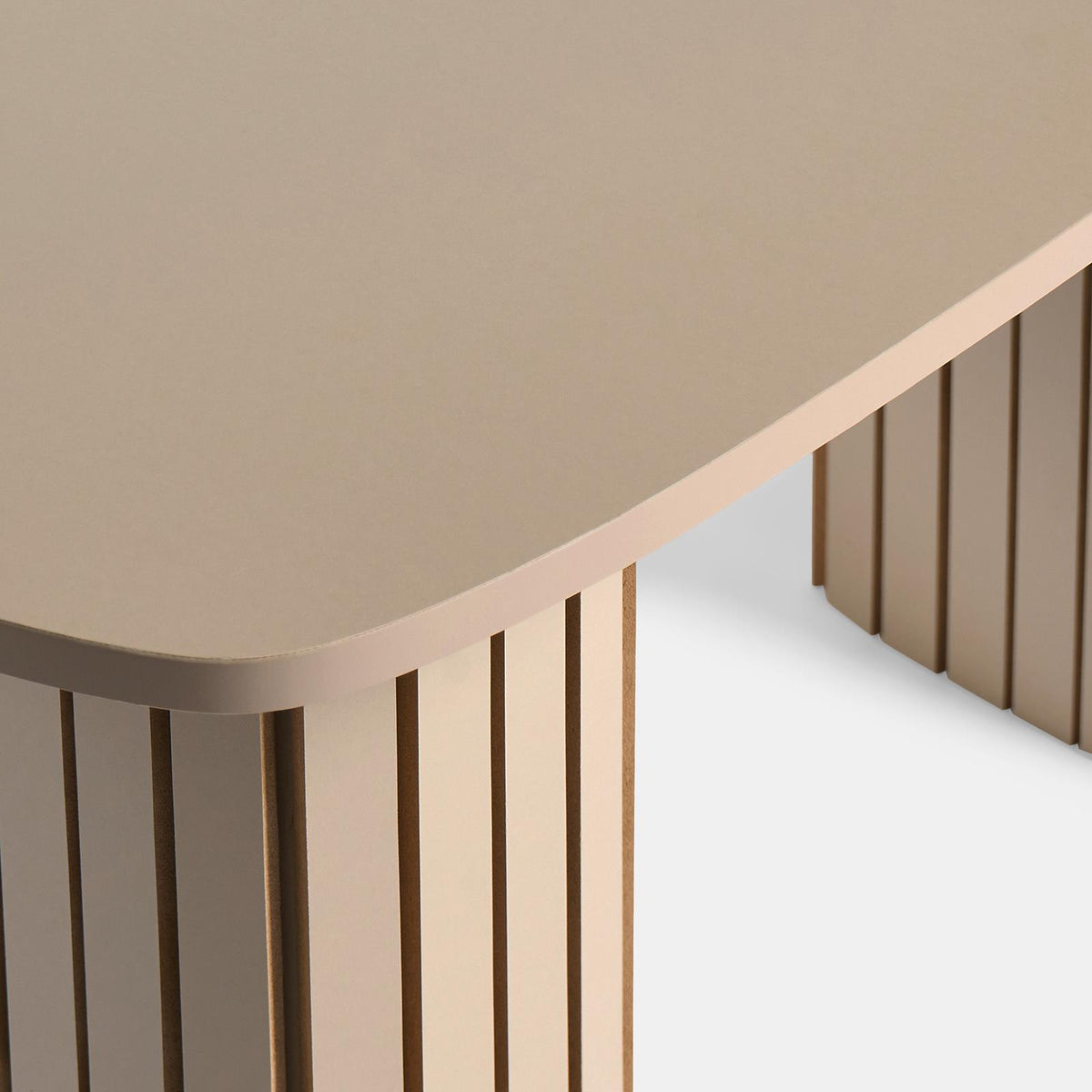 OHS Madison Coffee Table Ribbed Engineered Wood Side End Desk Home Decor