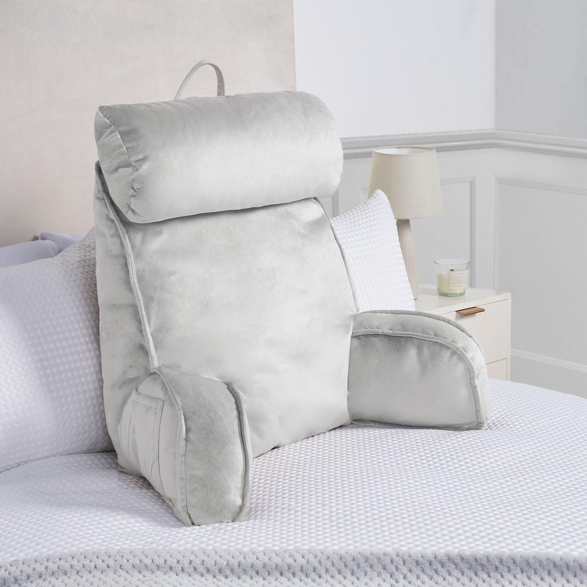 Cuddle Cushion Back Lumbar Support Head Rest Bed Reading Pillow Plump Soft Arms
