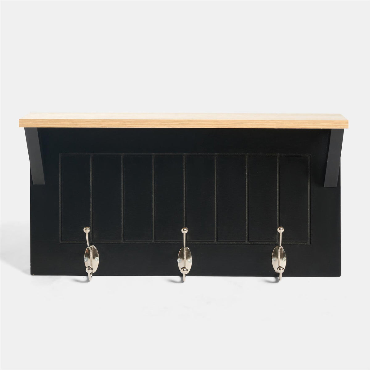 OHS Coat Rack Wall Mounted Shelf Engineered Wood Floating Display Unit