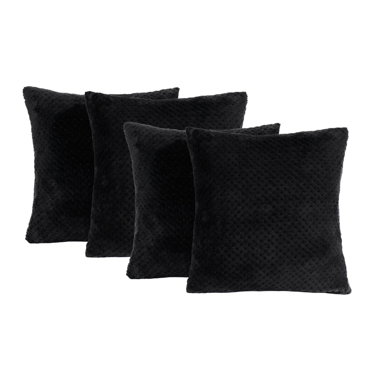 OHS Waffle Fleece Cushion Covers 2/4 Pack Soft Filler Decor