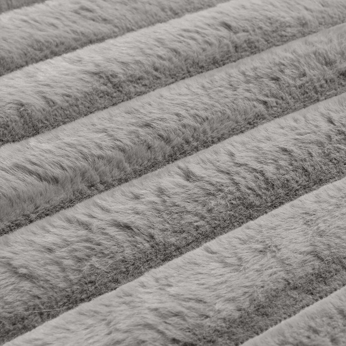 Faux Fur Rug Living Room Ribbed Large Mat Luxury Carpet Anti Slip Floor Runner