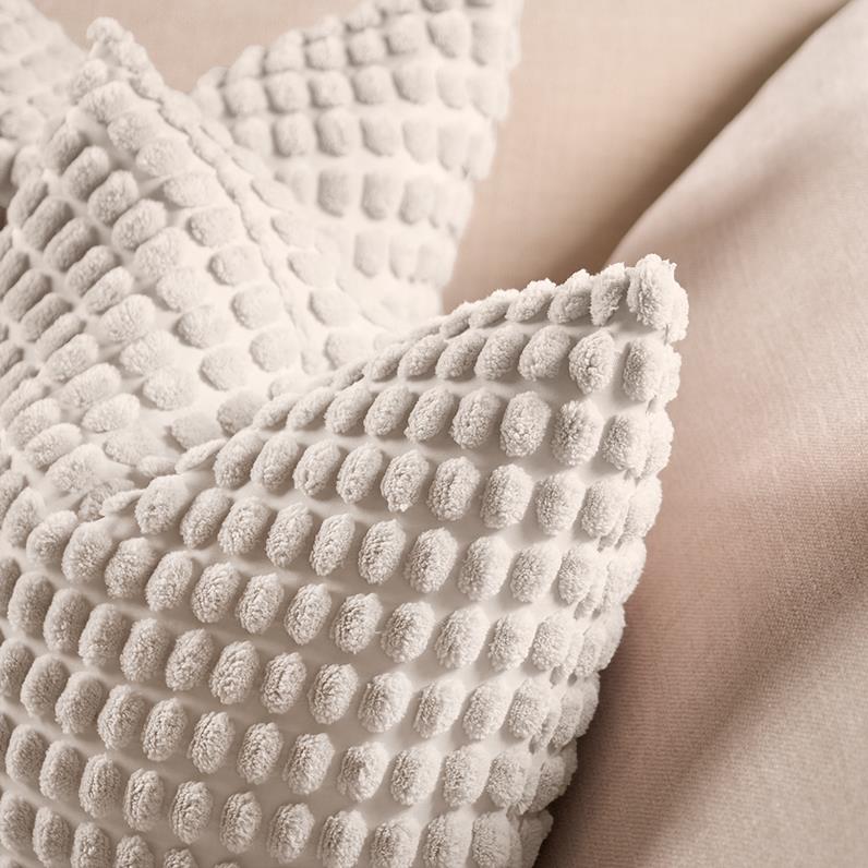 OHS Bobble Cushion Covers Soft Fleece Square Pillowcases Winter Home Decor
