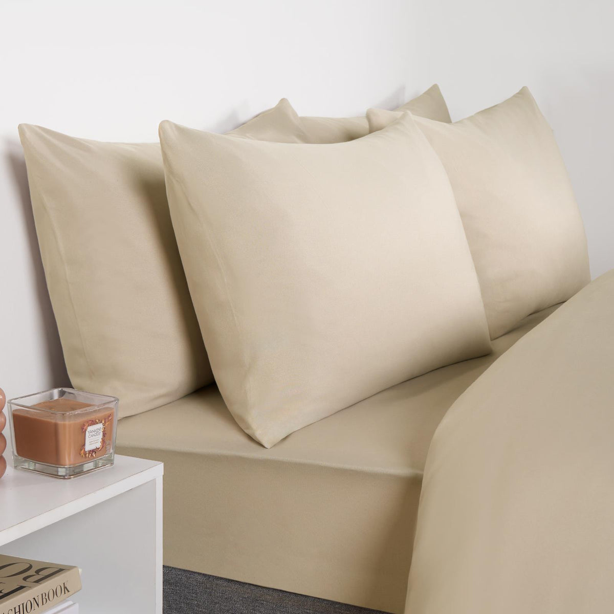 OHS Microfibre Housewife Pillowcases Set 2 Pack Wrinkle Resistant Pillow Covers