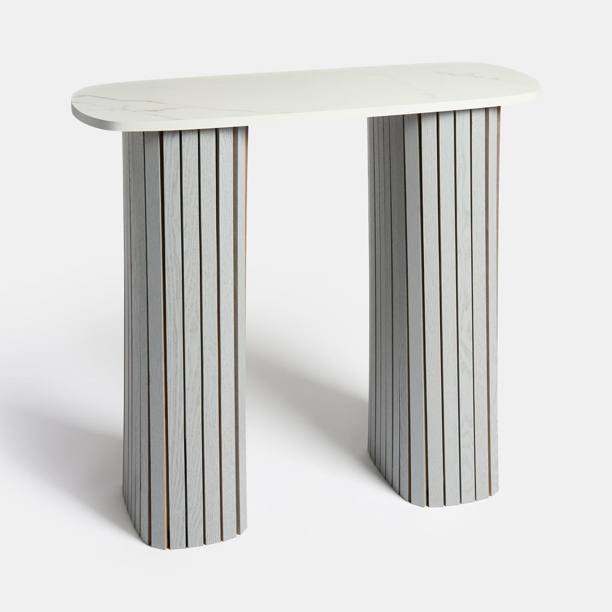 OHS Madison Console Table Ribbed Engineered Wood Entryway Display Unit Decor