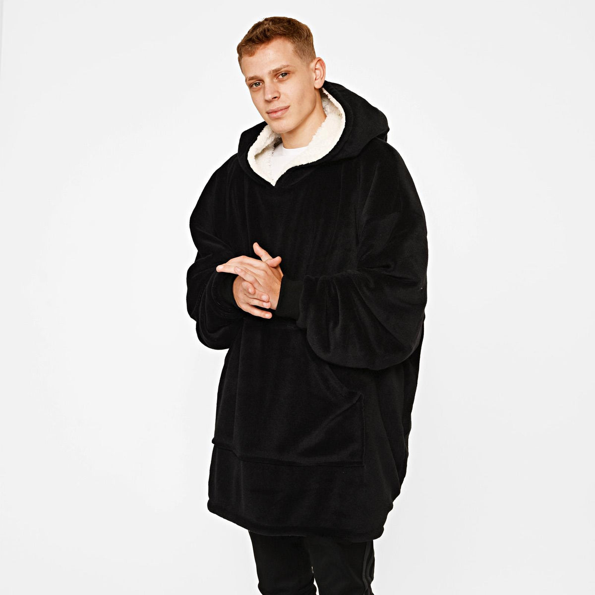 OHS Hoodie Blanket Oversized Ultra Plush Sherpa Giant Big Hooded Sweatshirt