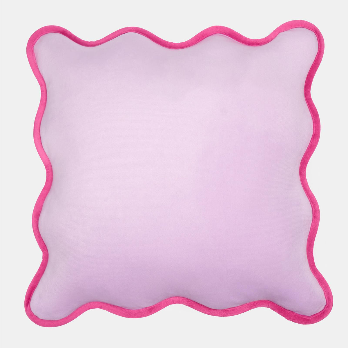 OHS Scallop Edge Cushion Covers Matte Velvet Square Pillowcases Filled Multipack