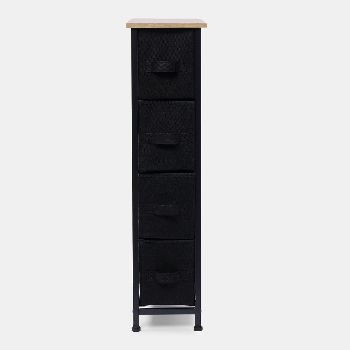 Narrow 4 Drawer Storage Cabinet Bedside Table Unit Clothes Home Fabric Organiser