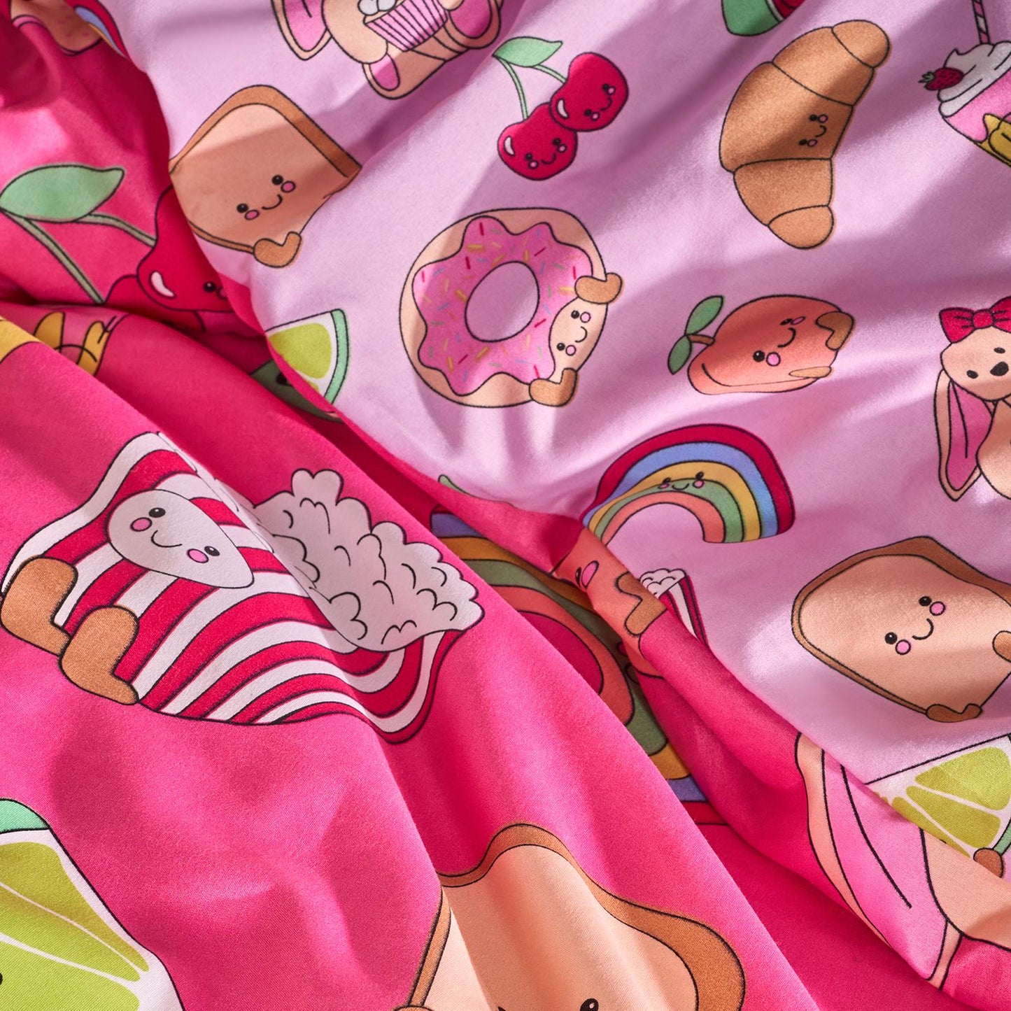 OHS Sweetie Pies Bedding Reversible Kids Duvet Cover Set with Pillowcase