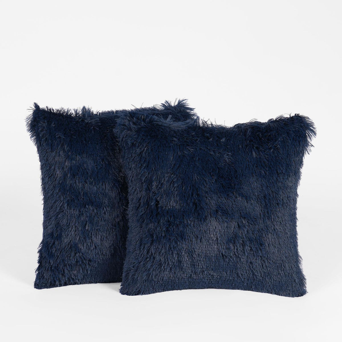 Sienna Set of 2 Fluffy Cushion Covers Shaggy Set Scatter Sofa 18" x 18