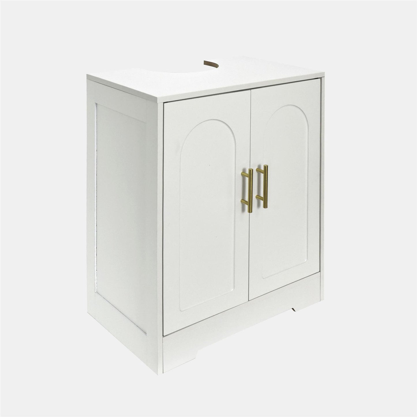 OHS Arch Under Sink Bathroom Cabinet with 2 Doors Wooden Under Basin Storage