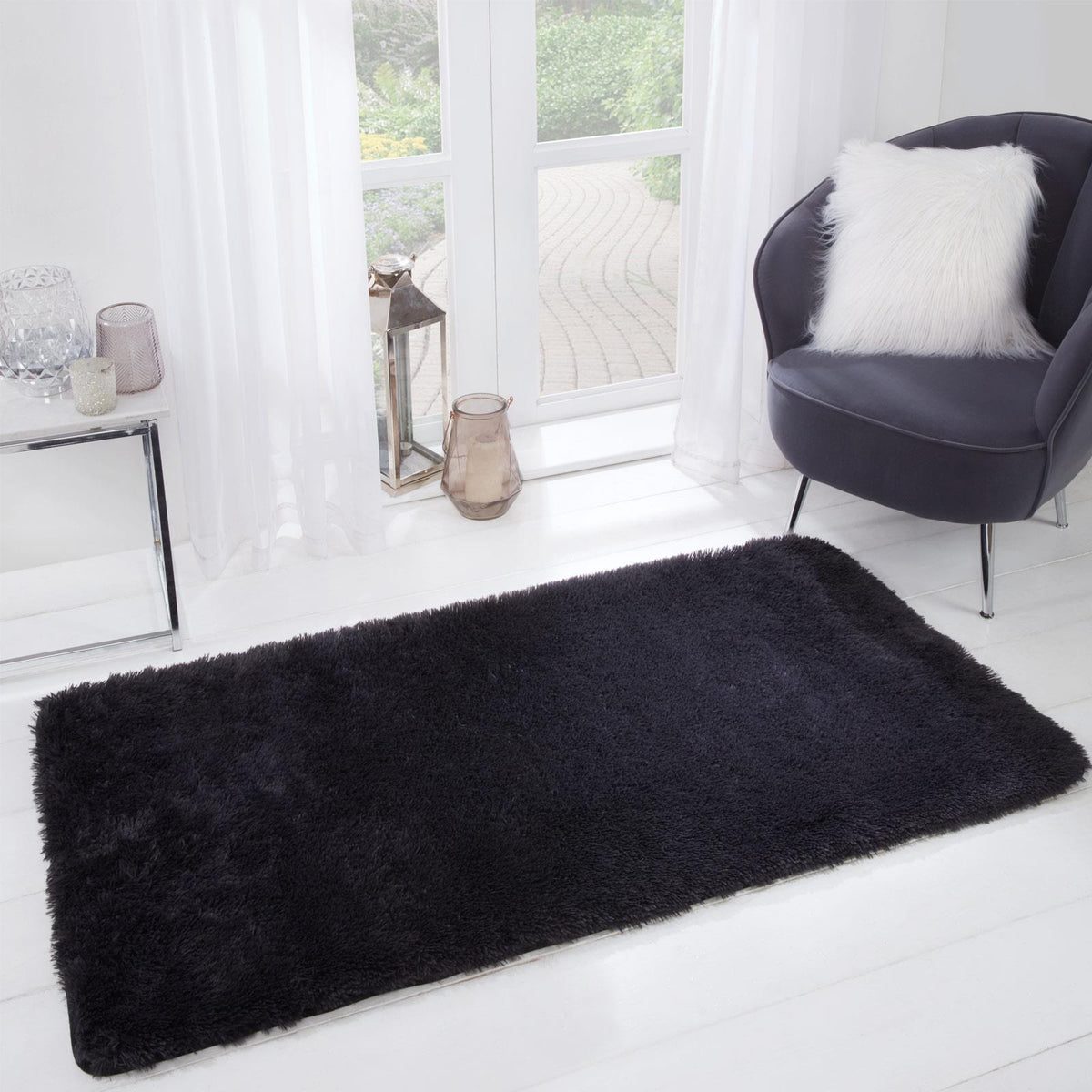 OHS Fluffy Rug Anti-Slip/Skid Shaggy Large Bedroom Non-Shed Floor Carpet Mat