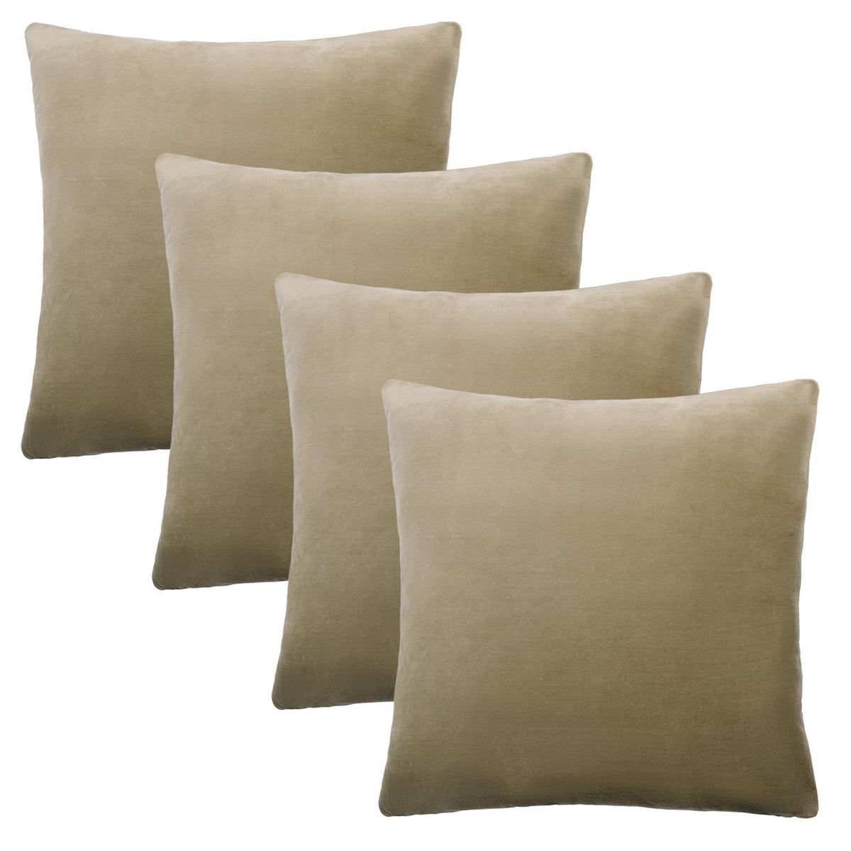 OHS Matte Velvet Cushion Covers Super Soft Luxury Square Pillowcases Multipack