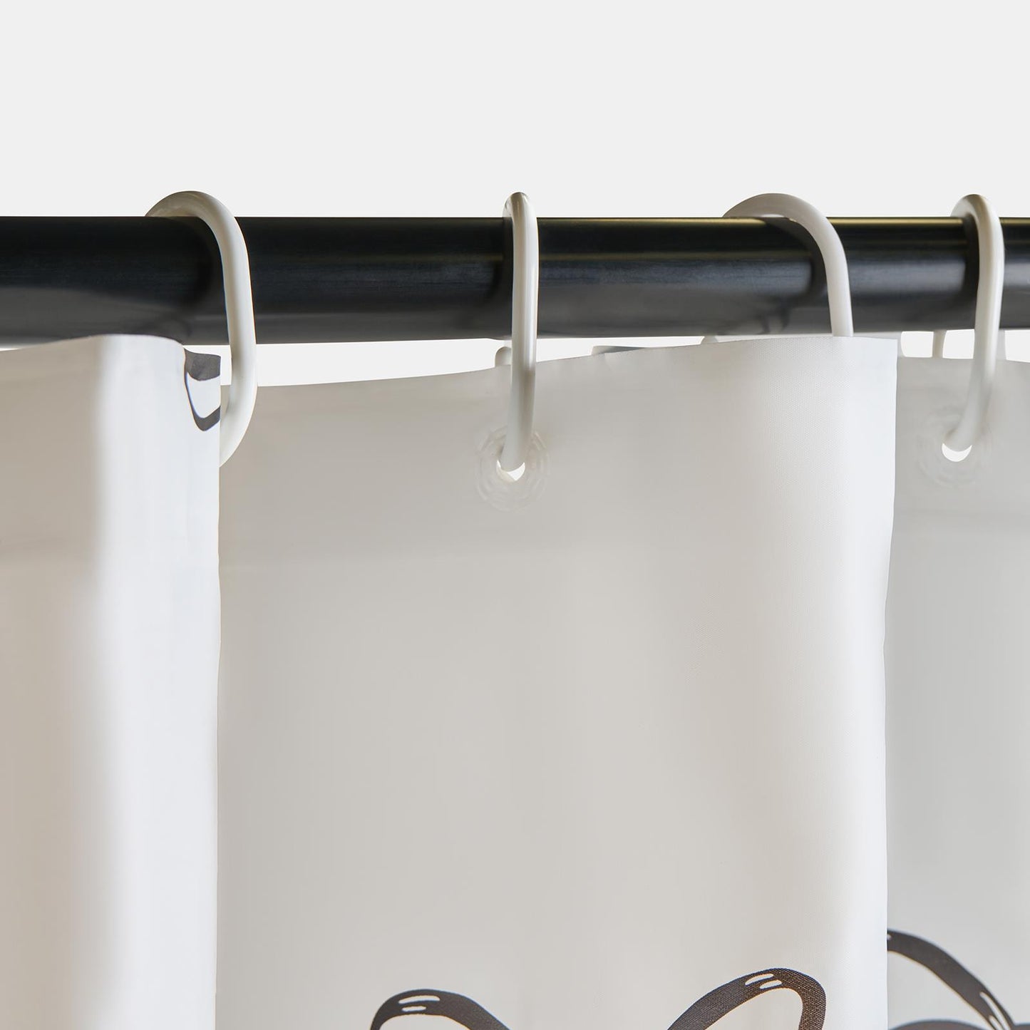 OHS Bows Shower Curtain with 12 Hooks Mould Proof Bathtub Curtains