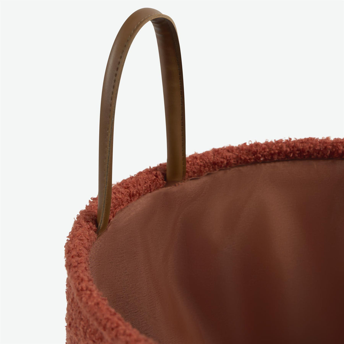 OHS Storage Basket Handles Boucle Fleece Laundry Clothes Organiser