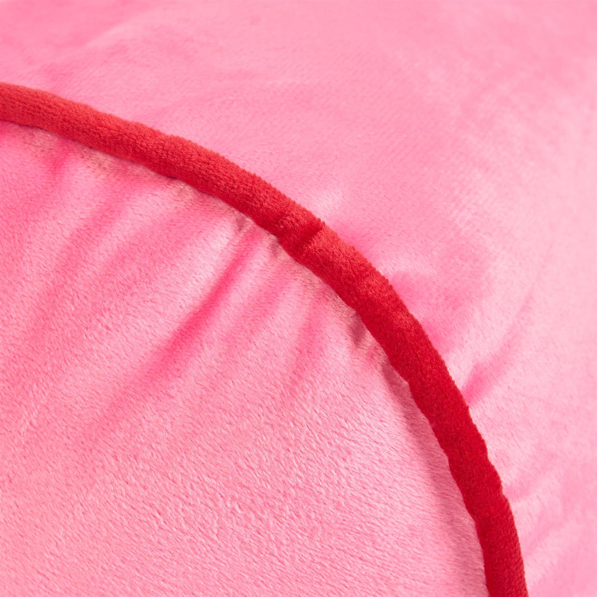 OHS Piped Edge Bolster Cushion Matte Velvet Bedroom Sofa Plump Filled Pillow