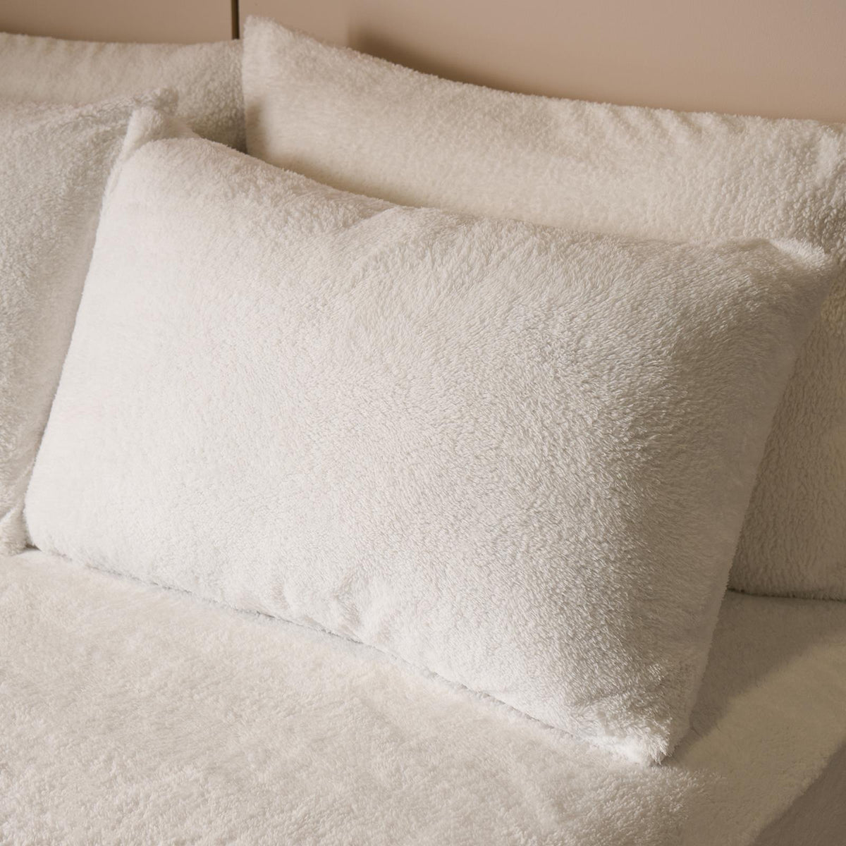OHS Teddy Fleece Pillowcase Cover Bedding 4 x Thermal Warm Bear Sherpa Warm Soft