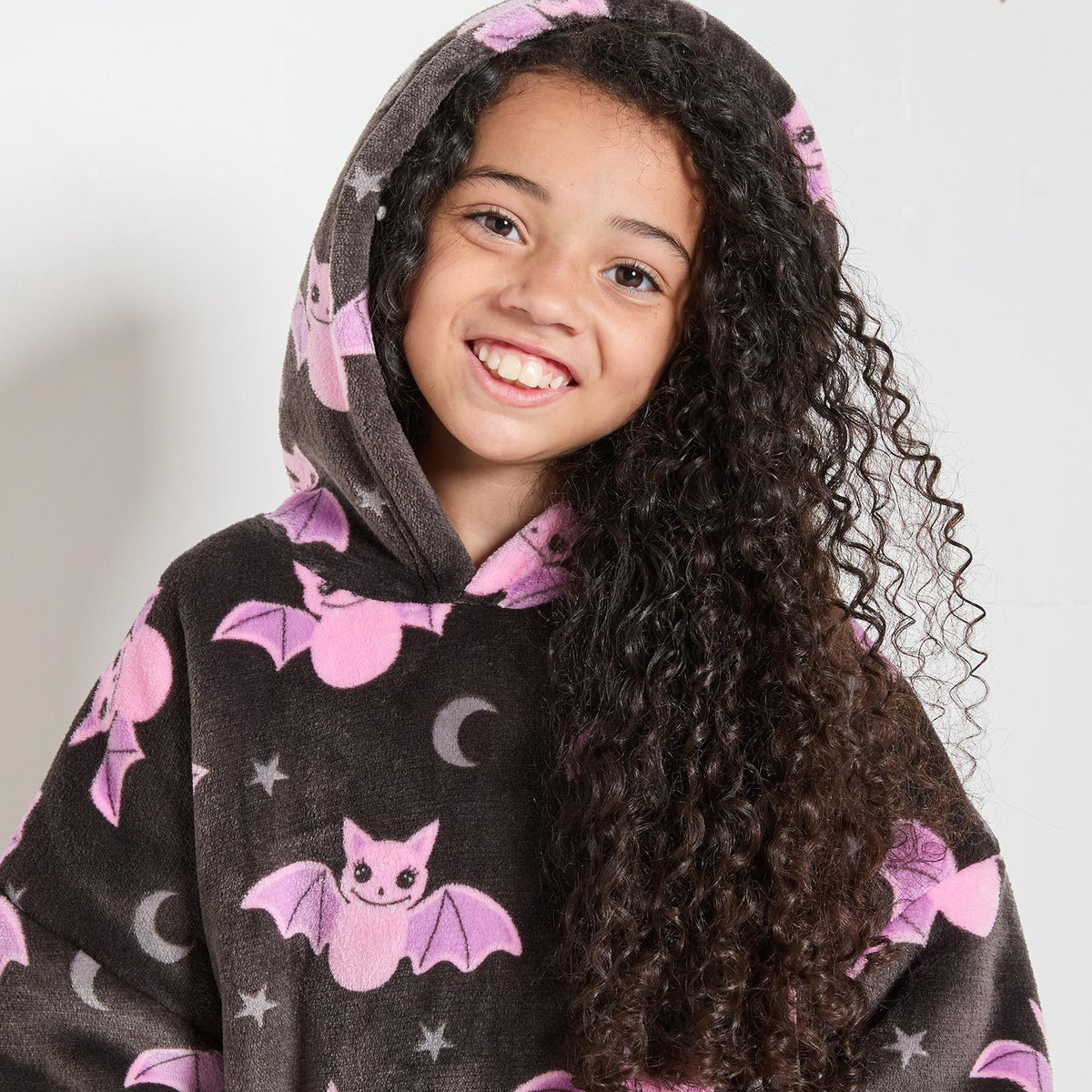 OHS Kids Hoodie Blanket Halloween Prints Sherpa Lined Wearable Throw