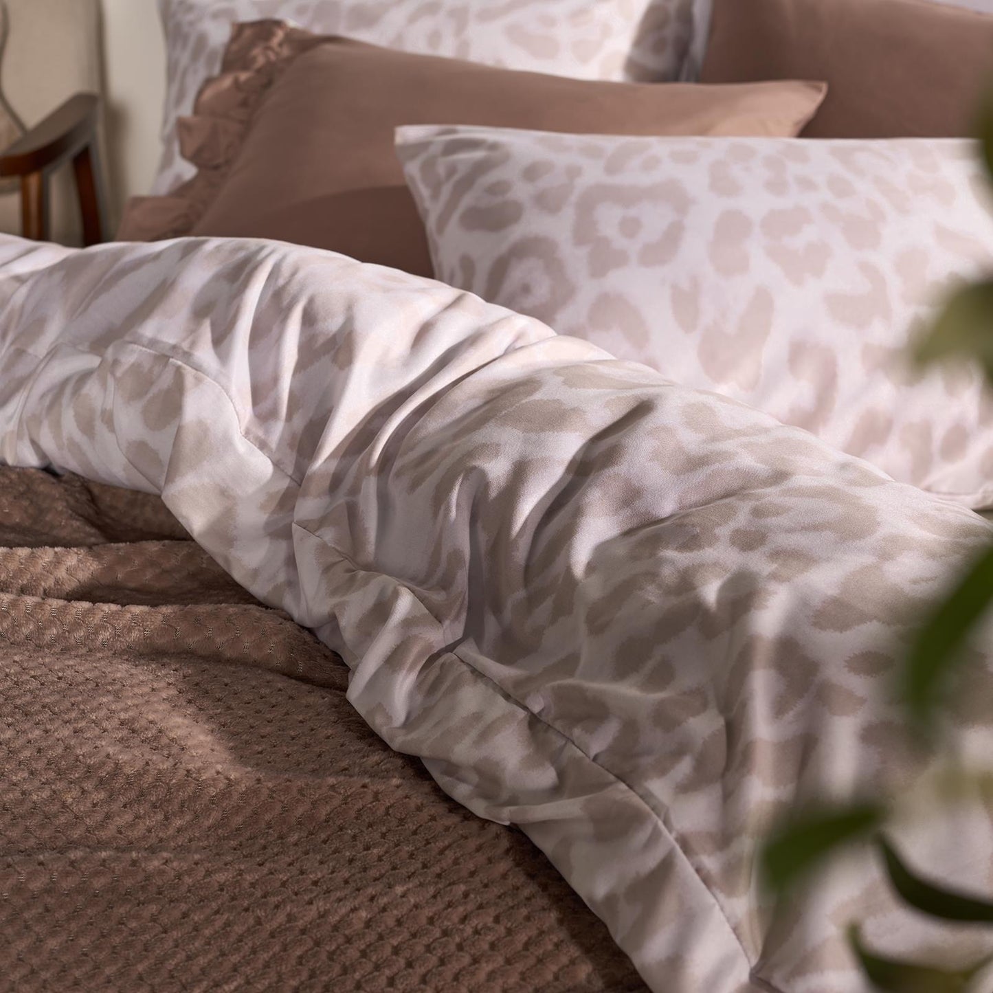 OHS Leoaprd Bedding Set Soft Microfibre Duvet Cover with Pillowcase