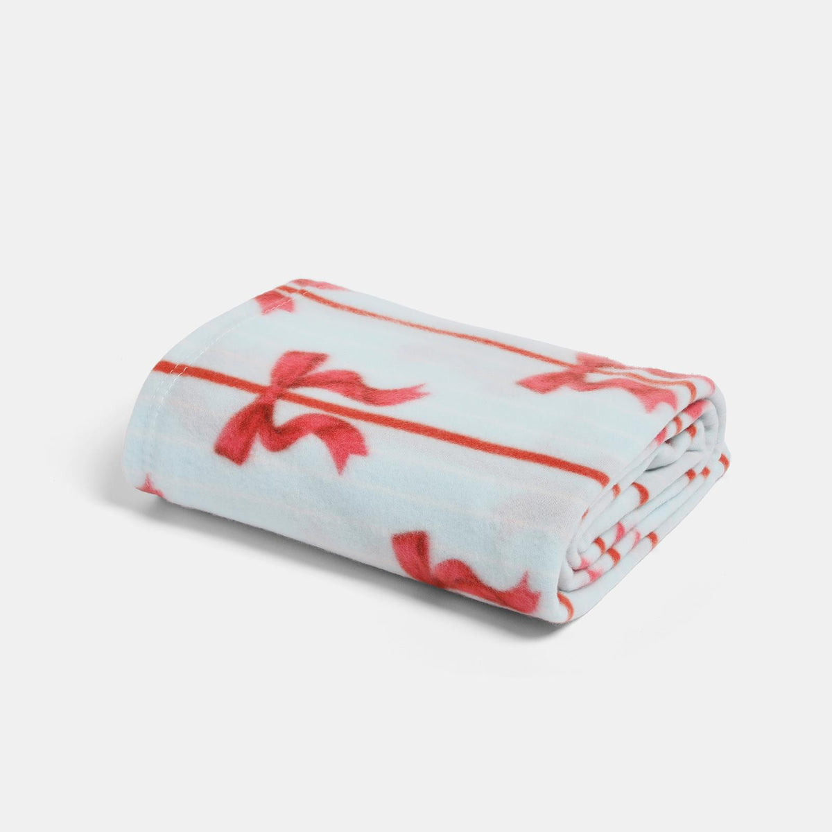OHS Bows Throw Blanket Soft Polar Fleece Winter Thermal Bedspread Home Decor