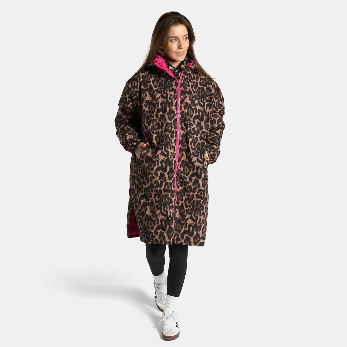 OHS Drying Changing Robe Sherpa Lined Water Resistant Oversize Coat Adults Kids