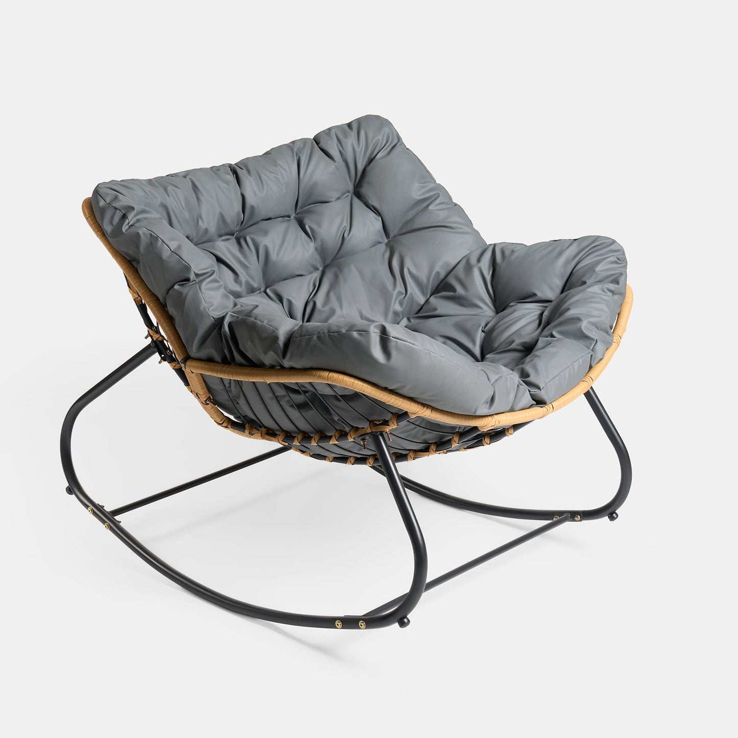 OHS Bali Rocking Chair Garden Outdoor Metal Frame Chairs with Cushion