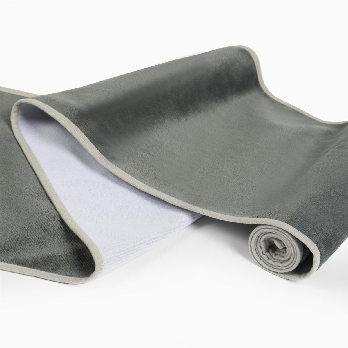 OHS Piped Trim Table Mats Runner Set Matte Velvet Placemats Home Decor