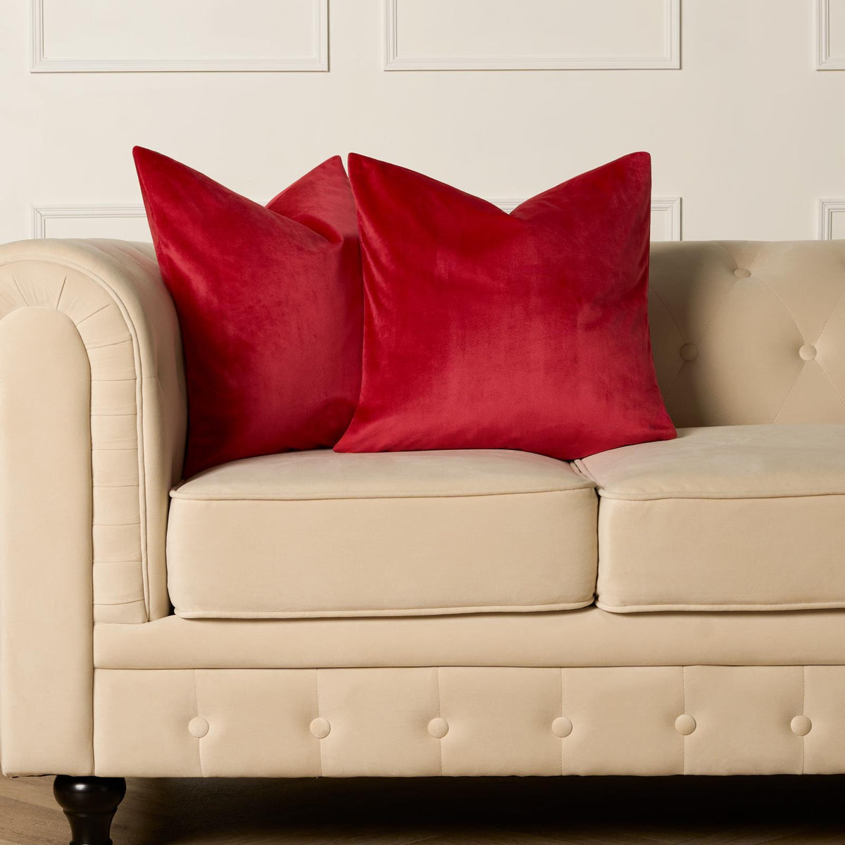 OHS Matte Velvet Cushion Covers Super Soft Luxury Square Pillowcases Multipack