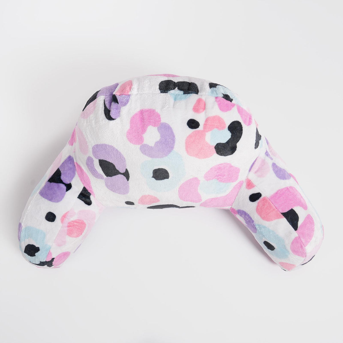 OHS Leopard Cuddle Cushion Kids Soft Fleece Reading Pillow Arms Lumbar Bed Chair