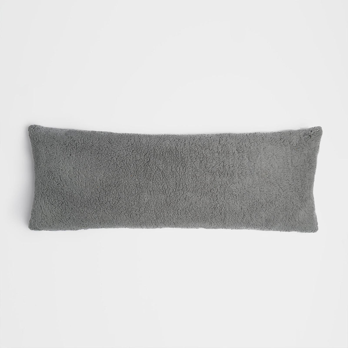 OHS Long Bolster Pillow Teddy Fleece Body Neck Pregnancy Support Cushion