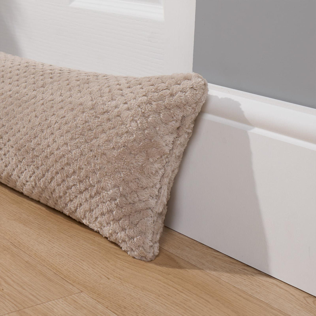 Fabric Door Draught Excluder Weather Seal Waffle Fleece Window Draft Insulation