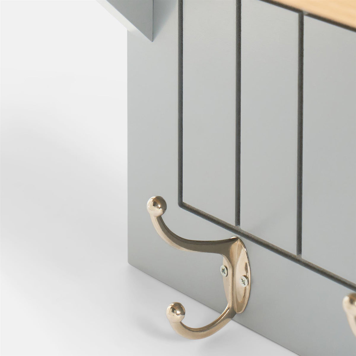OHS Coat Rack Wall Mounted Shelf Engineered Wood Floating Display Unit