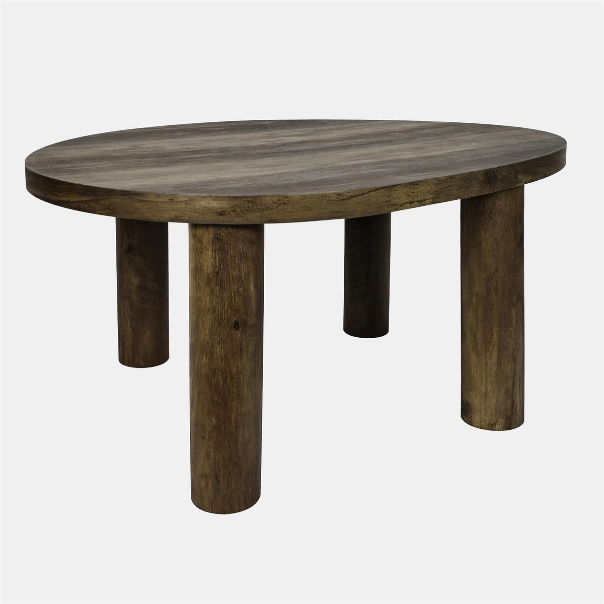 OHS 4 Legged Coffee Table Travertine Wood Effect Living Room Home Decor Modern
