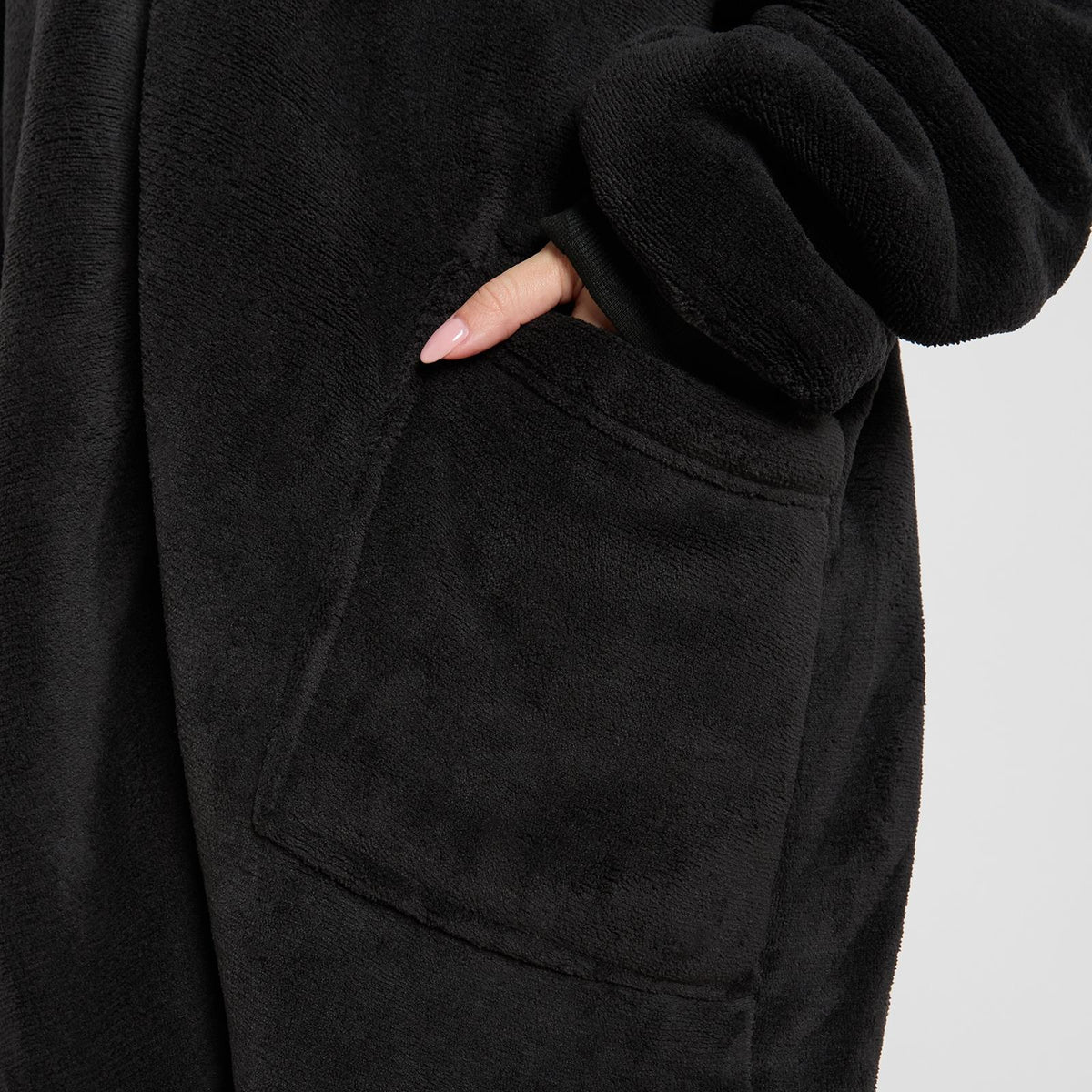 OHS Zip Up Hoodie Blanket Oversized Sherpa Fleece Thermal Sweatshirt Jumper