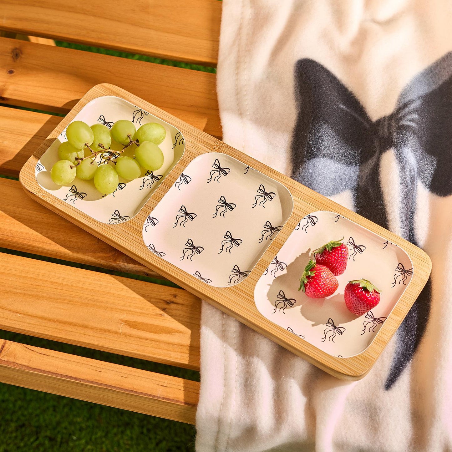 OHS Printed Picnicware Wine Cooler OR Picnic Blanket OR Bag Plates Bowls Glasses